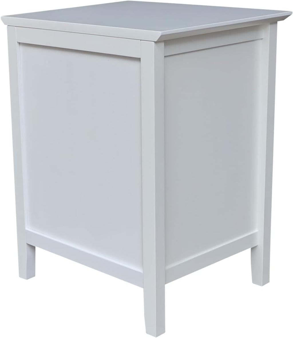 International Concepts Solid Wood Bedroom Nightstand with 3 Drawers in White