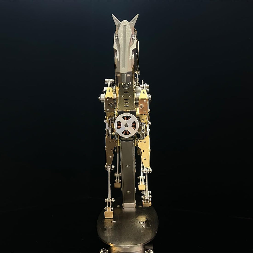 3D Metal Puzzle for Adults, 3D Metal Mechanical Horse Model Kit, Dynamic Moving Bionic Mechanical Horse with Brushless Motor, Bionic Kinetic Animal Assembly Model, Desk Decor & STEM Gift, 300+PCS