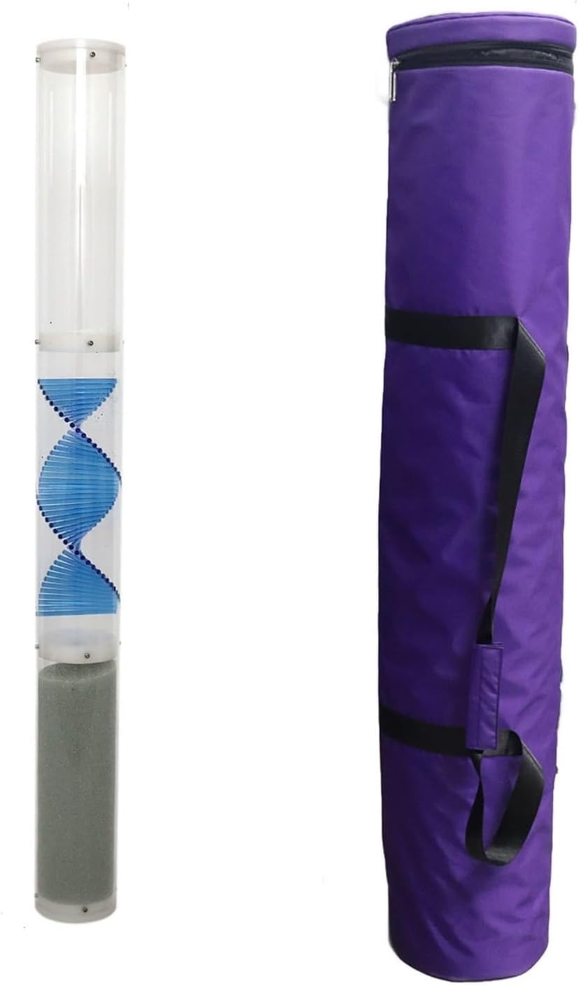 Rotating Rain Stick - Filled with Crystal Beads, 11-Minute Simulated Natural Rain Sound Instrument，Meditation & Sleep Aid, Healing Sounds