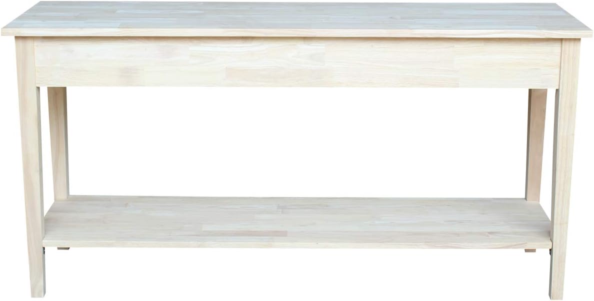 IC International Concepts Spencer Server Extended Length Console Table, Versatile Design for Dining Room, Hallway, or Entryway - Unfinished
