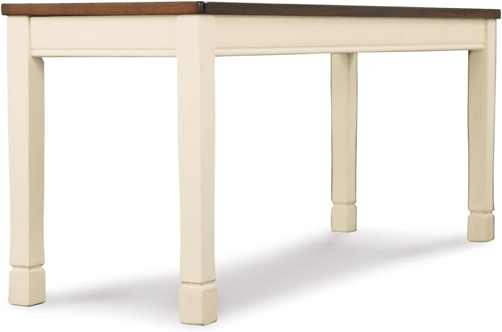 Signature Design by Ashley Whitesburg Cottage Rectangular Dining Bench, Brown & Antique White
