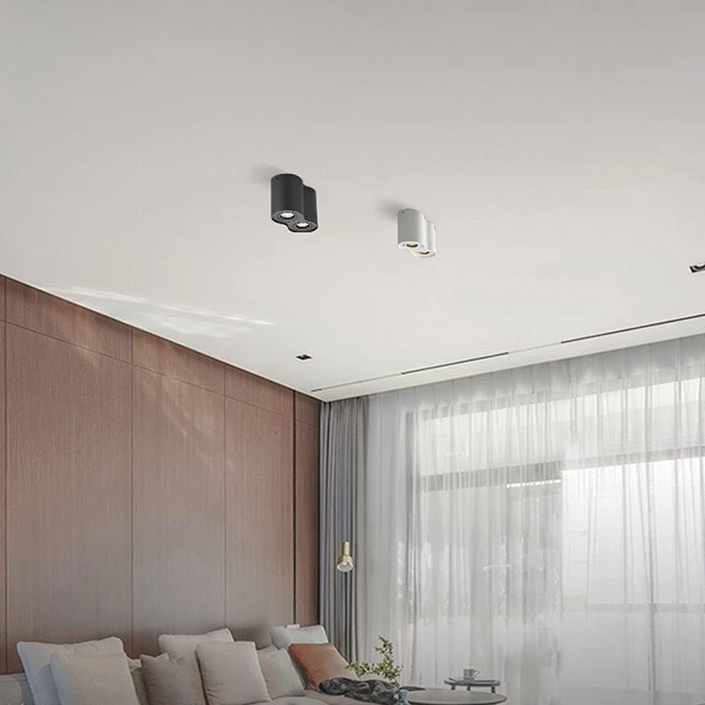 Modern LED Ceiling Mount Lamp Fixtures Adjustable Surface Mounted Ceiling Spotlight Indoor Directional Spot Lighting GU10 Spotlights for Commercial Household