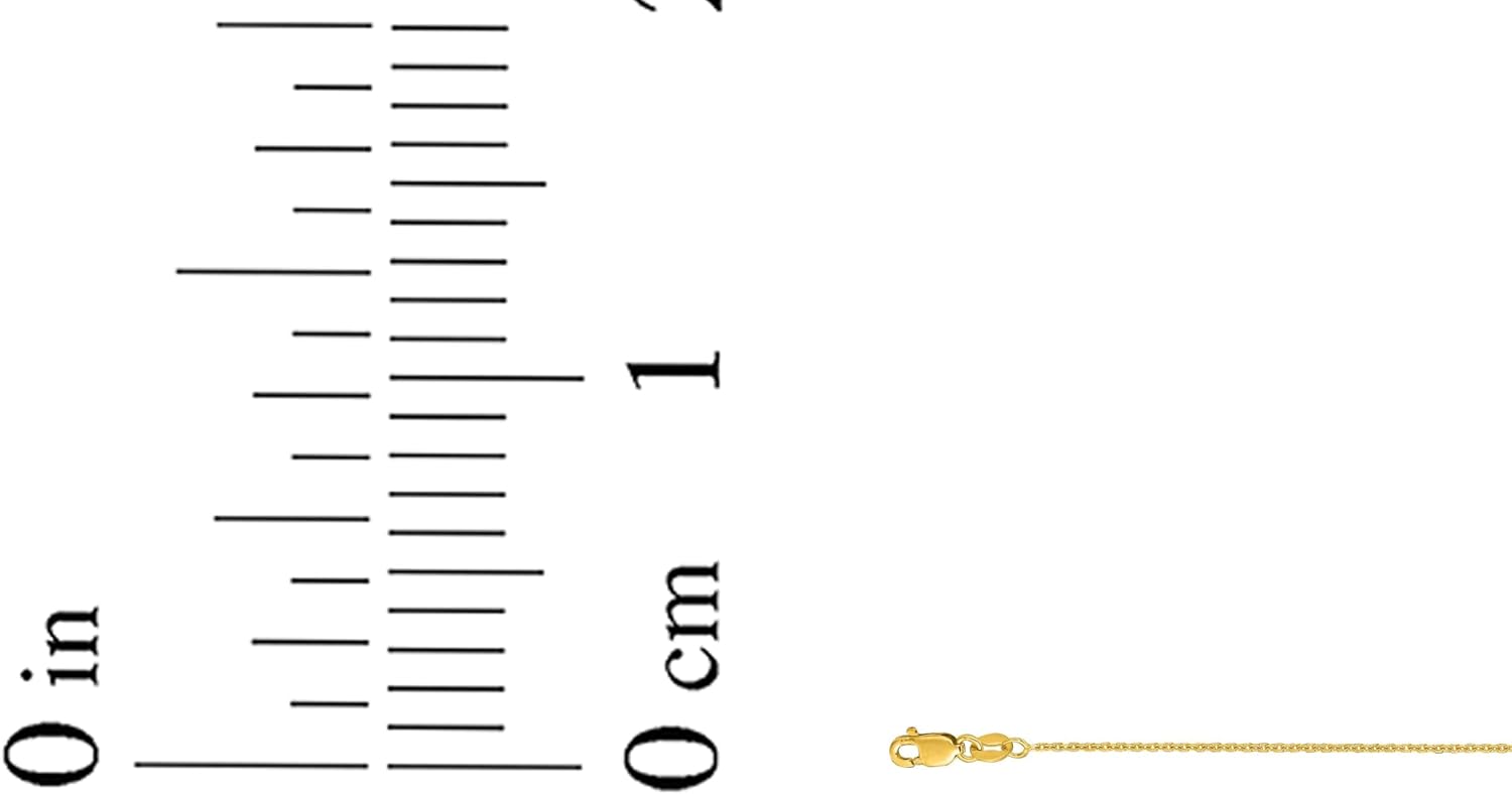 Floreo 14k Yellow Gold, White Gold, or Rose Gold 0.87mm Single Extendable Solid Diamond Cut Cable Chain Adjustable Necklace, 16' - 18 Inch