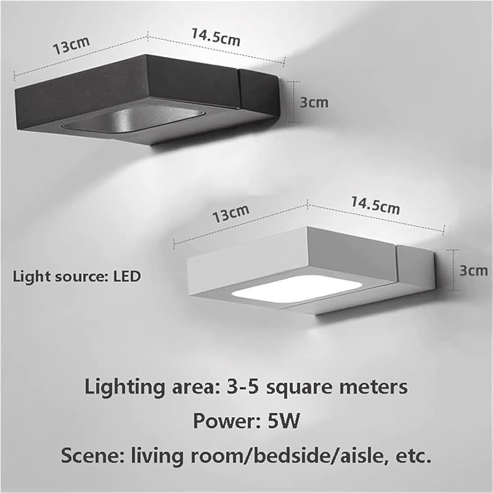 Angle Adjustable Wall Sconce Modern Bedside Reading Lamp Indoor Spotlight for Bedroom Living Room Headboard Lighting Modern Decor
