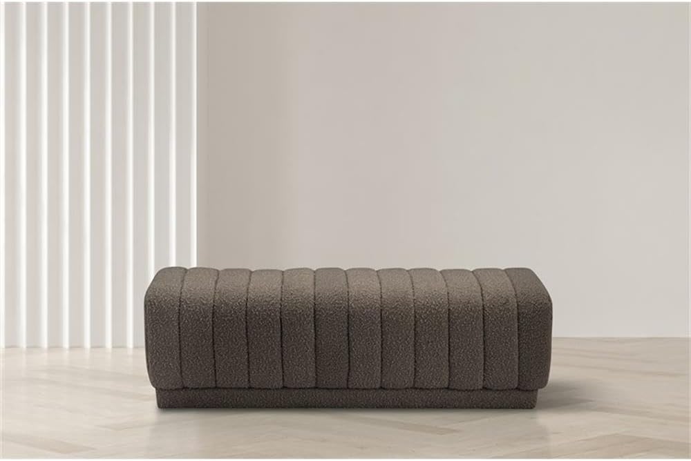 Meridian Furniture Heathrow Brown Ottoman/Bench