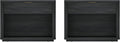 Manhattan Comfort Evelyn Set of 2 Nightstands with Drawer and Open Shelf, Minimalist Bedside Table with Rounded Corners & Raised Base, Modern Night Stand for Bedroom, or Living Room in Charcoal Grey