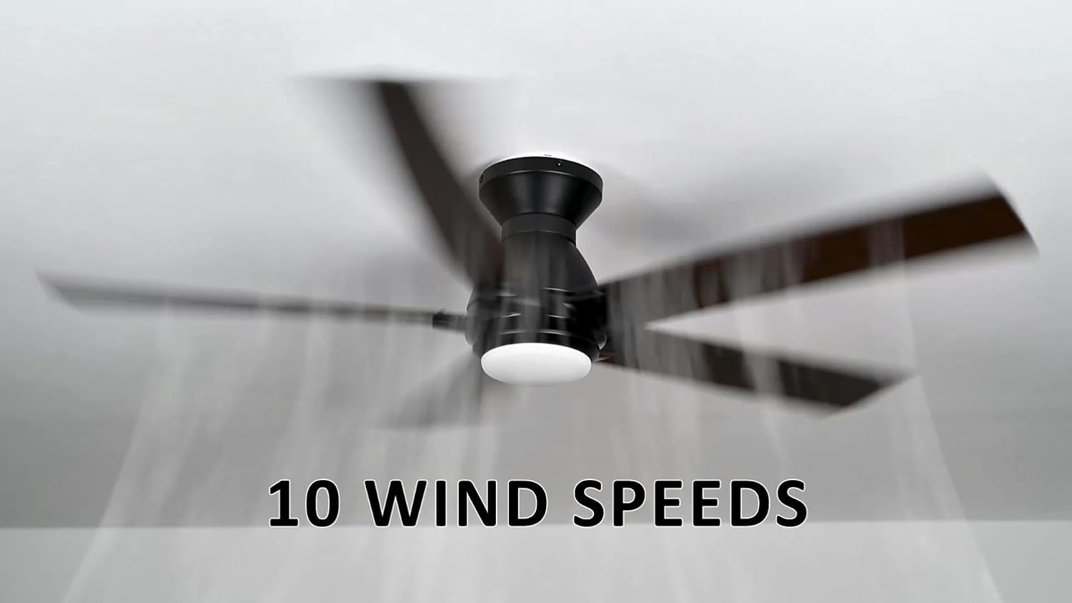 Carro Smart Ceiling Fans with Lights Flush Mount 48', 3 Light Colors Dimmable, 10 Speeds DC Ceiling Fan with Remote, Outdoor, Compatible with Alexa, Siri & Google Home, Wood & Dark Walnut