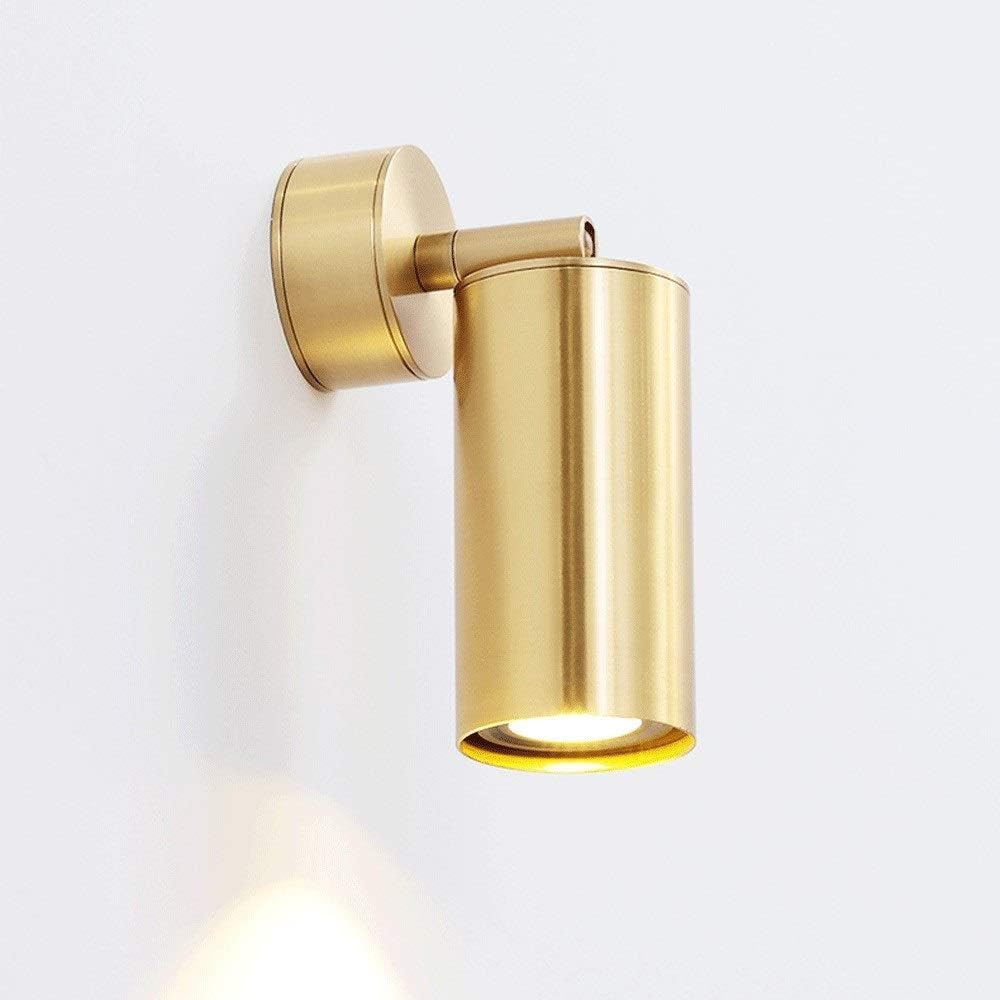 Wall Mounted Light LED 7W Adjustable Modern Wall Lamp Sconce Nordic Rotatable 360° H65 Copper Wall Spotlight Indoor Lights Lighting Fixture for Bedroom Bathroom Toilet Dressing Table Reading Lig