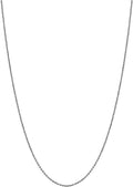 Ritastephens 14k Solid Gold Cable Link Chain Necklace 0.9 Mm (13, 16, 18, 20, 22, 24 Inches)