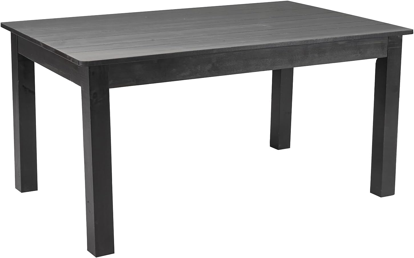 Flash Furniture HERCULES 60' x 38' Rectangular Black Wash Solid Pine Farm Dining Table