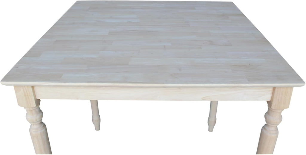 IC INTERNATIONAL CONCEPTS Solid Wood Top Table - Turned Legs