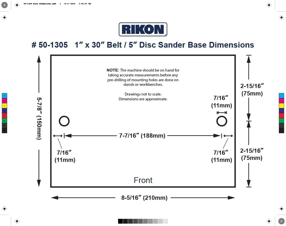 Rikon 1' x 30' Belt/ 5' Disc Sander Model 50-1305