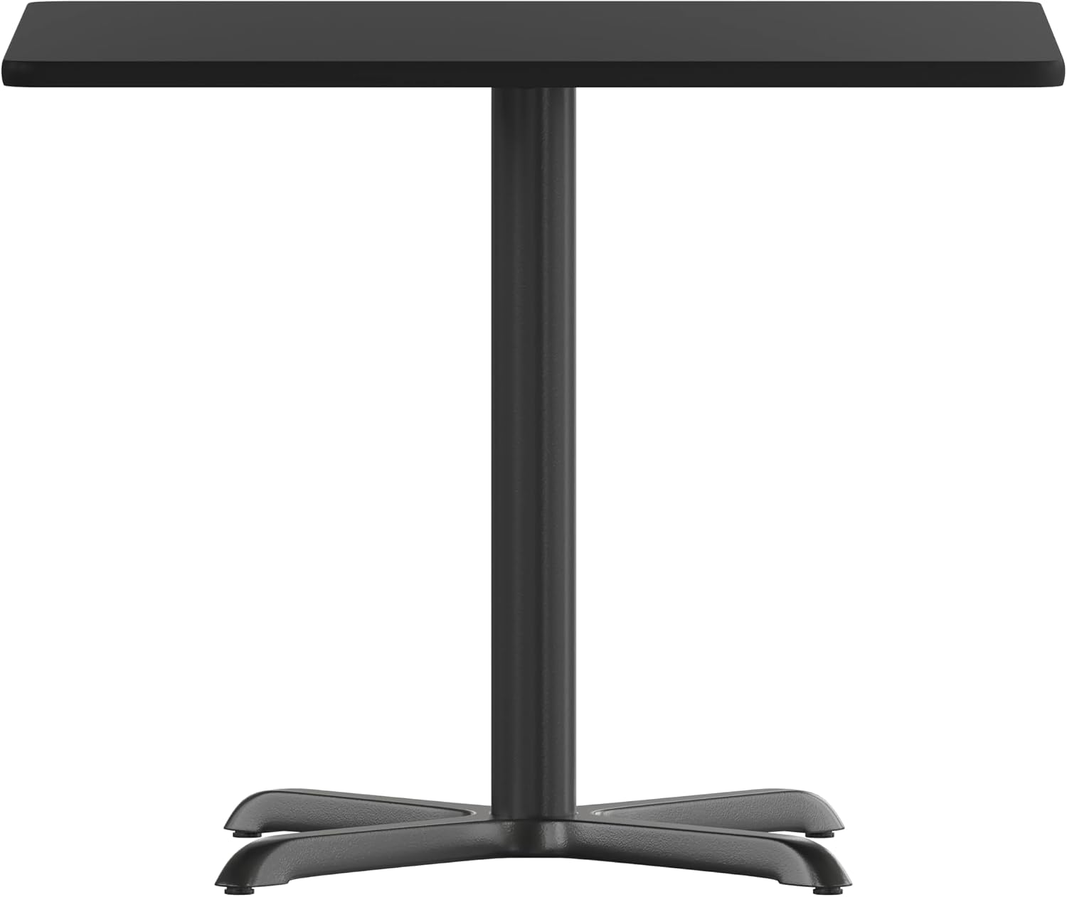 Flash Furniture 36'' Square Black Laminate Table Top with 30'' x 30'' Table Height Base