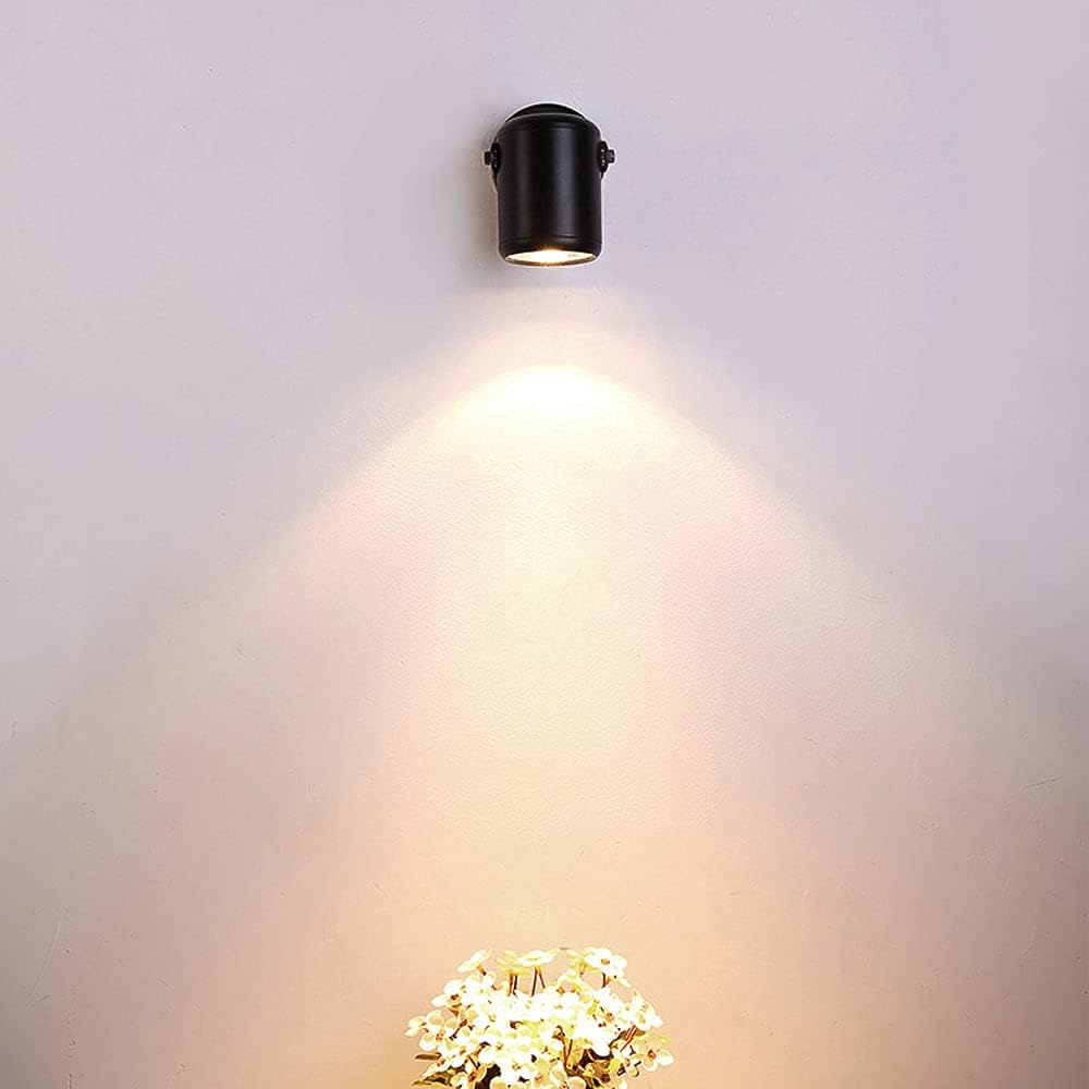 20W LED Ceiling Spotlight, Indoor Adjustable Downlight Accent Spot Lamp ?Wall Spot Lighting Fixture, Black Aluminum Wall Lamp Directional Spotlight for Shop Exhibitio,3000k