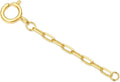 10k Real Gold 1'/1.5'/2'/3'/4' Necklace Extender Chain, Durable Strong Removable Gold Chain Extender, 10k Gold Adjustable Extension Chain for Necklace Bracelet Anklet