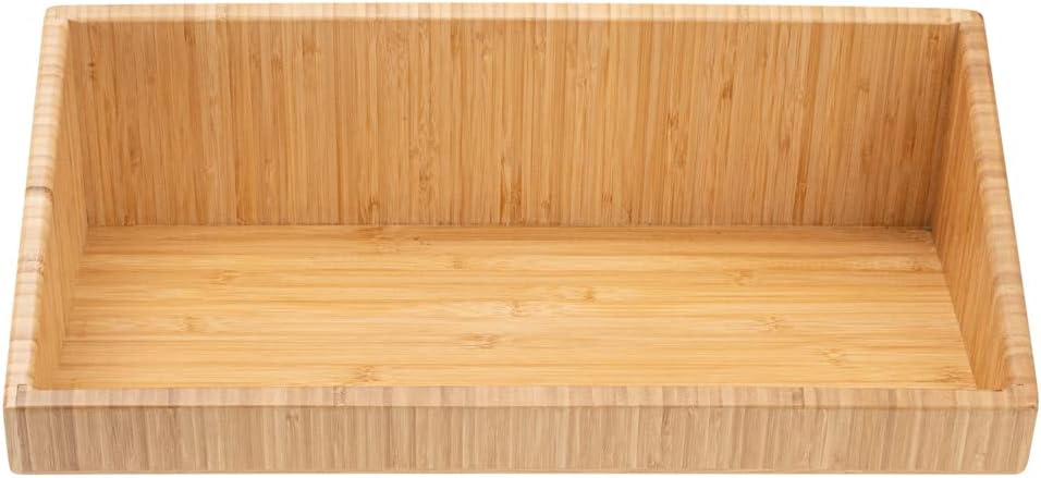 Restaurantware 20 x 12 x 7 Inch Kitchen Counter Box 1 Rectangle Wood Bread Keeper - Sustainable Pantry or Countertop Organizer Natural Bamboo Bread Bin For Kitchen Store Pastries Breads Fruit