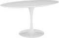 Lippa 60' Oval Wood Top Dining Table - White