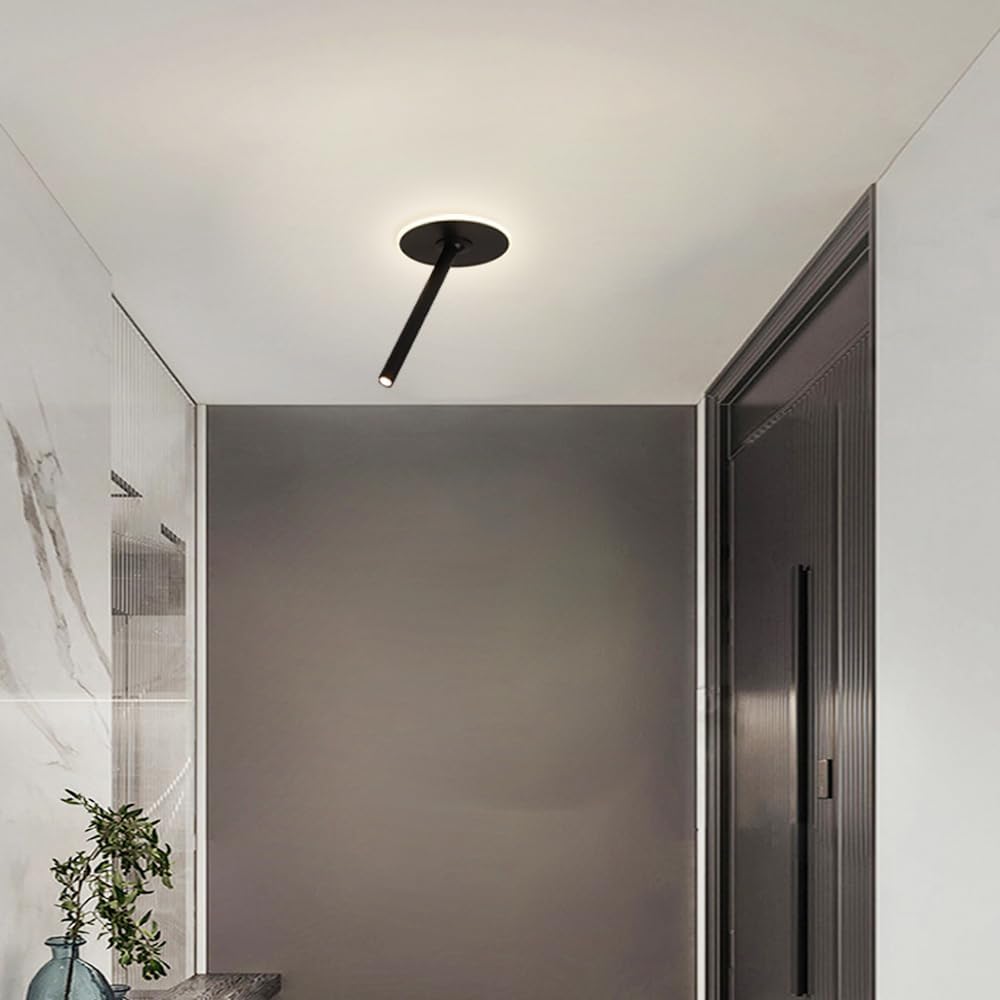 11W LED Adjustable Ceiling Spotlight Indoor Accent Lamp Moun Downlight Aluminum with 360° Pivoting Spot Light for Living Room Artwork Picture 3000K