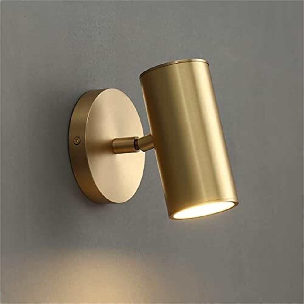 Copper Bedside Reading Wall Light Modern Brass Wall Lamp Spotlight Indoor LED Wall Sconce for Bedroom Living Room Study Room Dining Room Hallway Stairs Hall Restaurant Wall Lantern