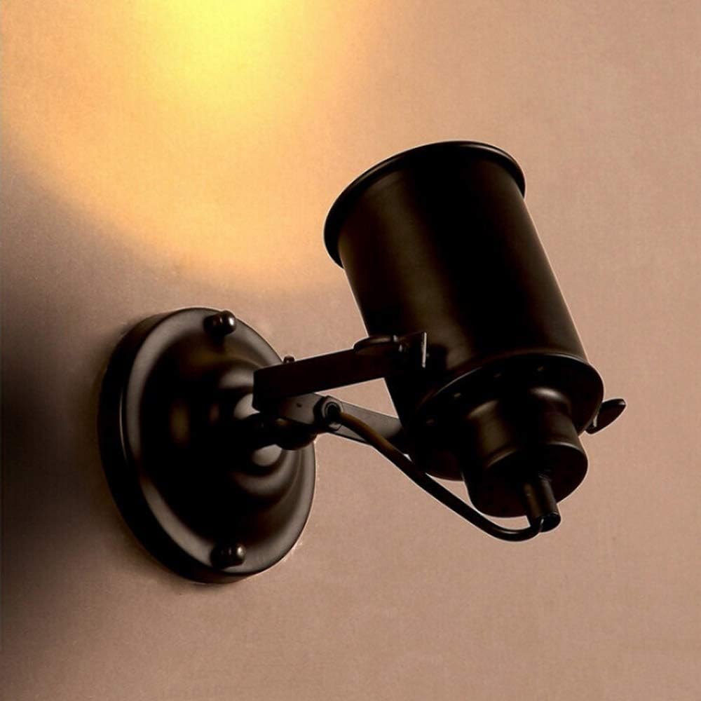 Fashion Spotlight Retro Industrial Wind Industrial Plug in Wall Sconces Wall Lamp Black Metal Shade Wall Light Fixtures E27 Base for Restaurant/bar/Study/Front Mirror Indoor and Outdoor