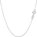 Jewelry Affairs 10k Real Solid Gold Mirror Box Chain Necklace, 0.6mm