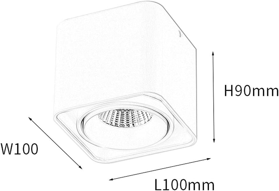 7W Adjustable LED Downlight - Modern Anti-Glare Ceiling Spotlights for Indoor Lighting(Black,White Light) (Black White Light)