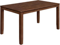New Classic Furniture Pascal 59 in. Rectangle Wood Dining Table, Walnut