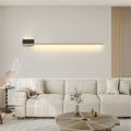 LED Wall Lamps with Remote Control & Dimming, Long Aluminum Strip Spotlight for Bedroom, Stairs, Living Room - Modern Indoor Lighting (80cm, White, Left)