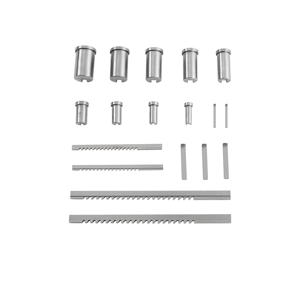 Keyway Broach Kit Keyway Broach Set,18Pcs Broach Set HSS Tool 1/8' 3/16' 1/4' 3/8' Metalworking Cut Tool Broaching Cuttering Bushing Shim Set