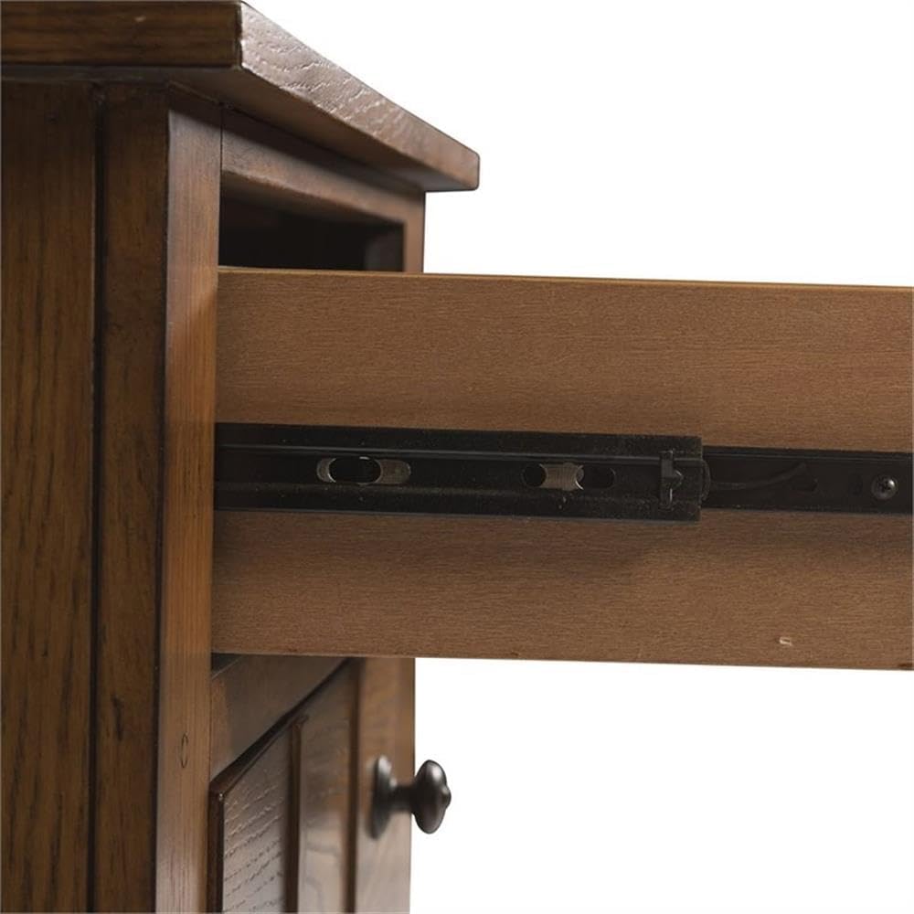 Liberty Furniture Grandpa's Cabin Drawer Night Stand, 27' x 17' x 27', Aged Oak