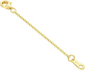 18k Gold 1'/2'/3' Necklace Extender Chain, Durable Strong Removable Gold Chain Extender, Real Gold Extension Chain for Necklace Bracelet Anklet