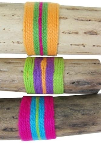 Africa Heartwood Project 60' Cactus Rainstick from Chile - Authentic Handcrafted Rain Stick Musical Instrument with Rasta Yarn Wrap and Durable Sealant