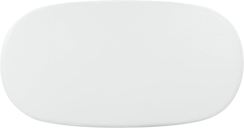 Tov Furniture Elika White Faux Plaster Oval Dining Table
