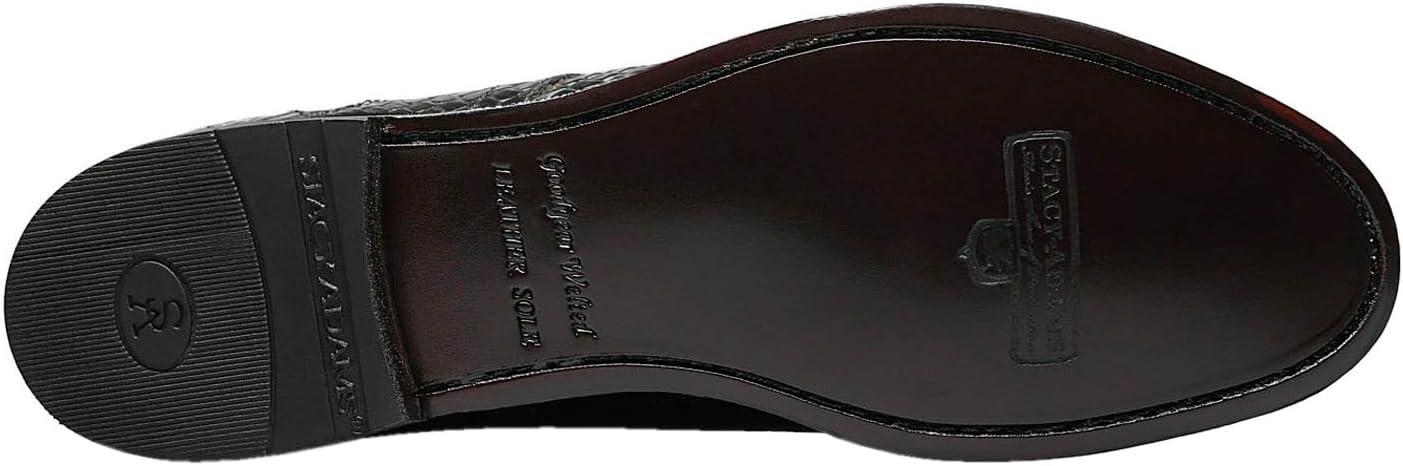STACY ADAMS mens Madison oxfords shoes, Black Snakeskin - 55, 11 US