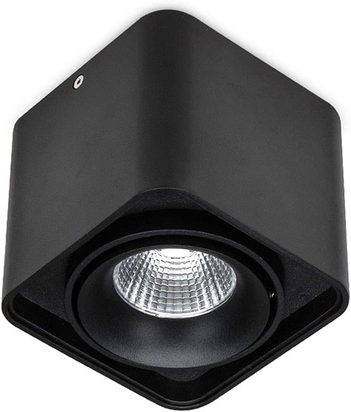 7W Adjustable LED Downlight - Modern Anti-Glare Ceiling Spotlights for Indoor Lighting(Black,White Light) (Black White Light)
