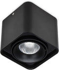 7W Adjustable LED Downlight - Modern Anti-Glare Ceiling Spotlights for Indoor Lighting(Black,White Light) (Black White Light)