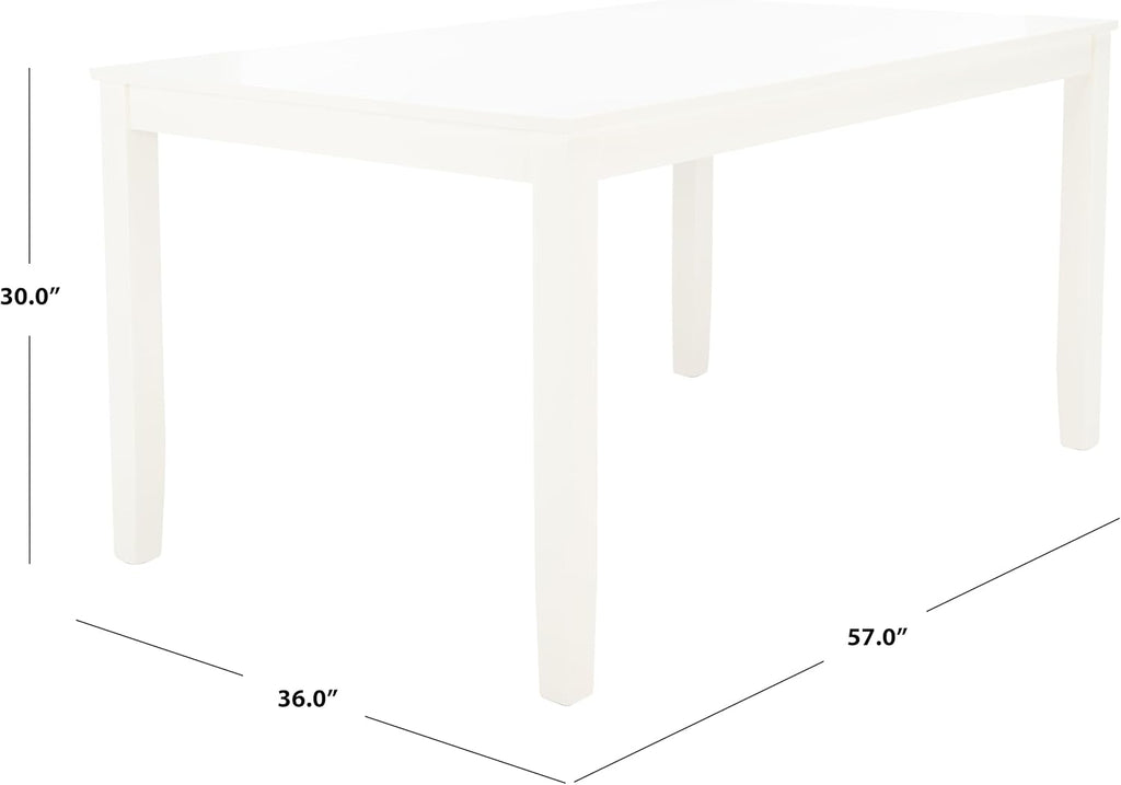 Safavieh Home Collection Silio White Rectangle Dining Table