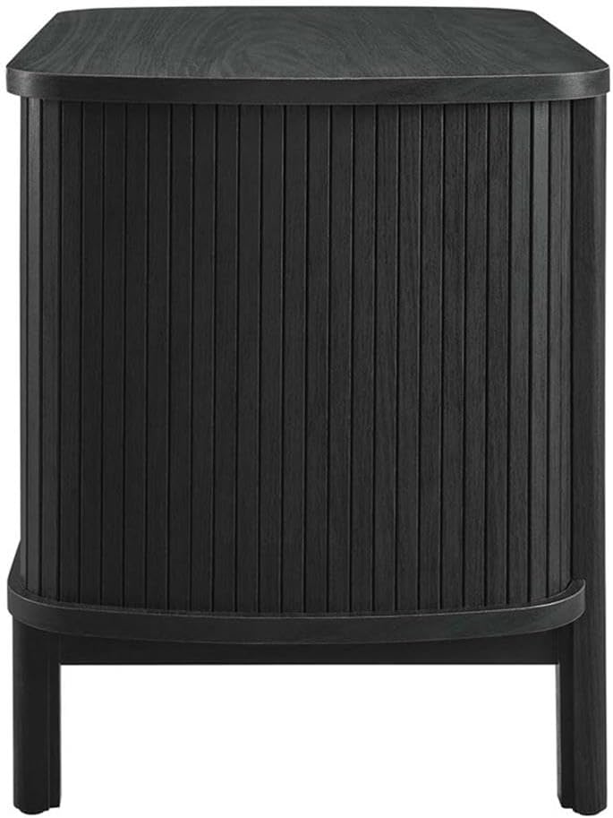 Modway Cadence Fluted 2-Drawer Nightstand in [Color] - Mid Century Modern Bedside Table with Storage - Wood Grain Accent Table - Boho Side or End Table for Living Room or Bedroom