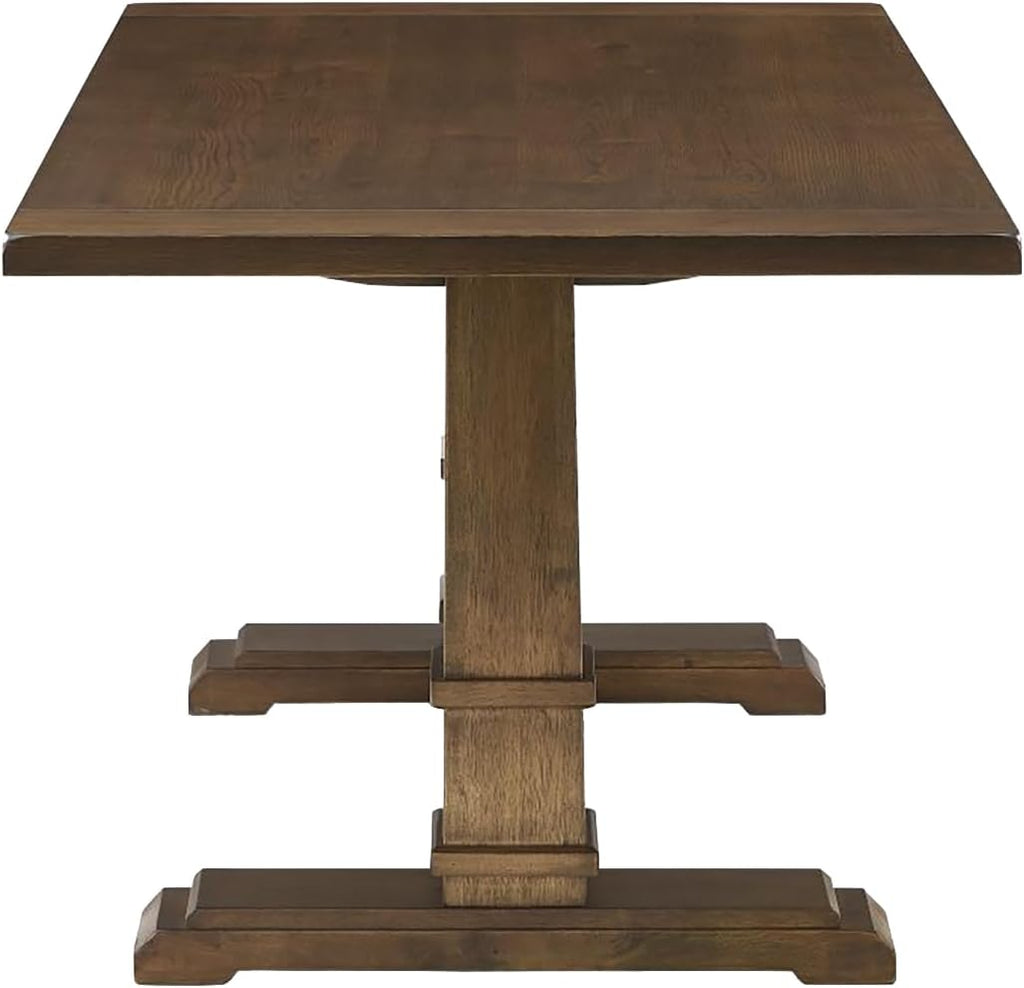 Crosley Furniture Joanna Modern Farmhouse Wood Dining Table, Dark Oak