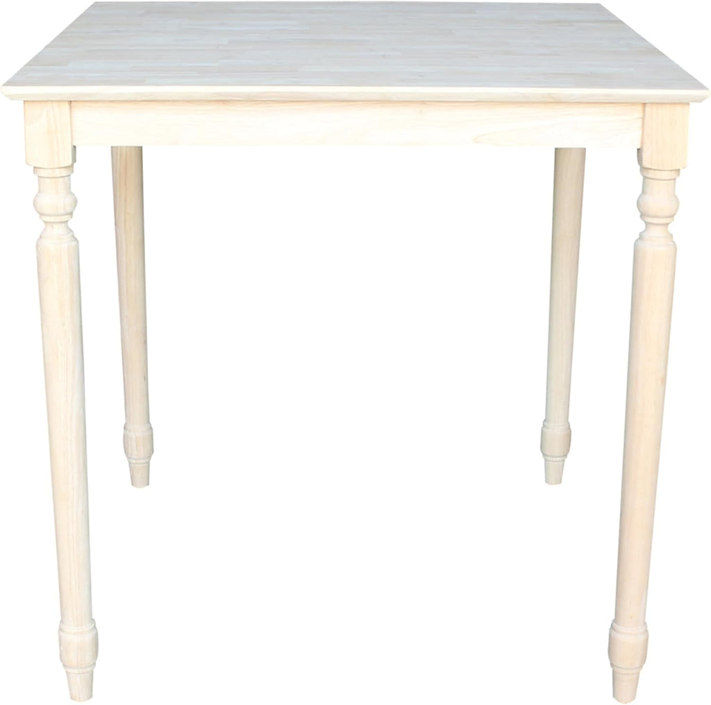 IC INTERNATIONAL CONCEPTS Solid Wood Top Table - Turned Legs