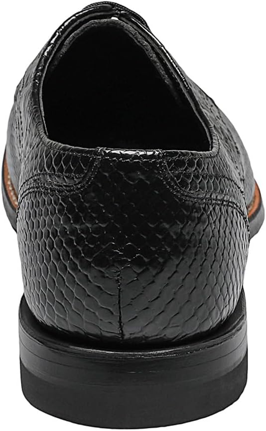 STACY ADAMS mens Madison oxfords shoes, Black Snakeskin - 55, 11 US
