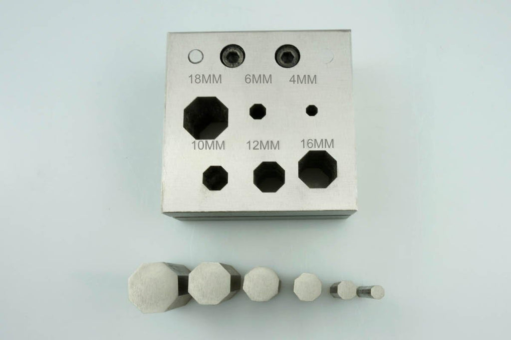 SE Disc Cutter with 6 Octagonal Punches Set (6 PC.) - JT-SP326-6OCT