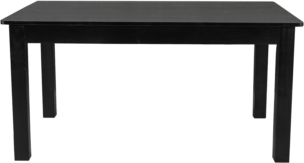 Flash Furniture HERCULES 60' x 38' Rectangular Black Wash Solid Pine Farm Dining Table