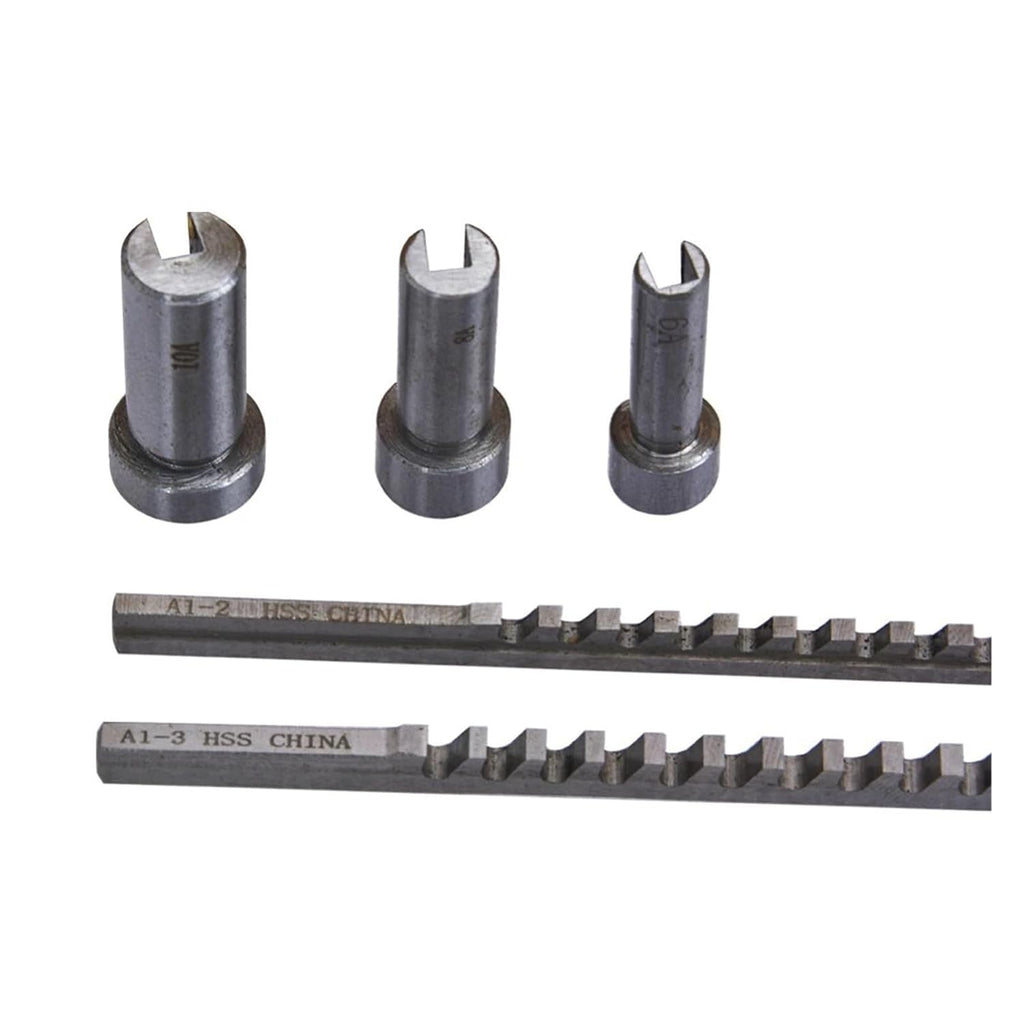 Keyway Broach Set Metric Sized 6pcs 2mm 3mm Broaches 6/8/10 Collared Bushings with Shims CNC Cutting Tools Heat Resistance