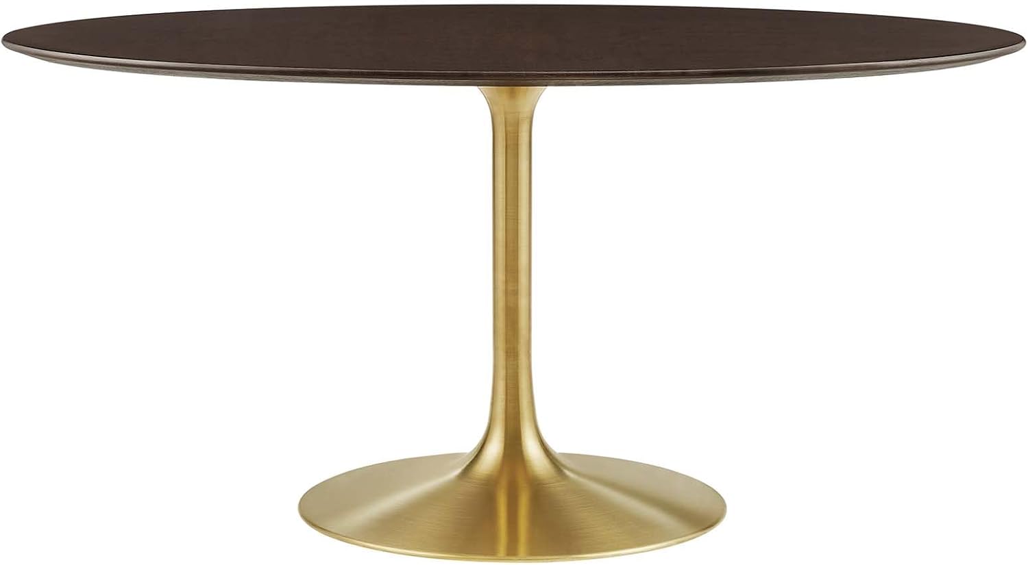 Modway Lippa Dining Table, 60', Gold Cherry Walnut
