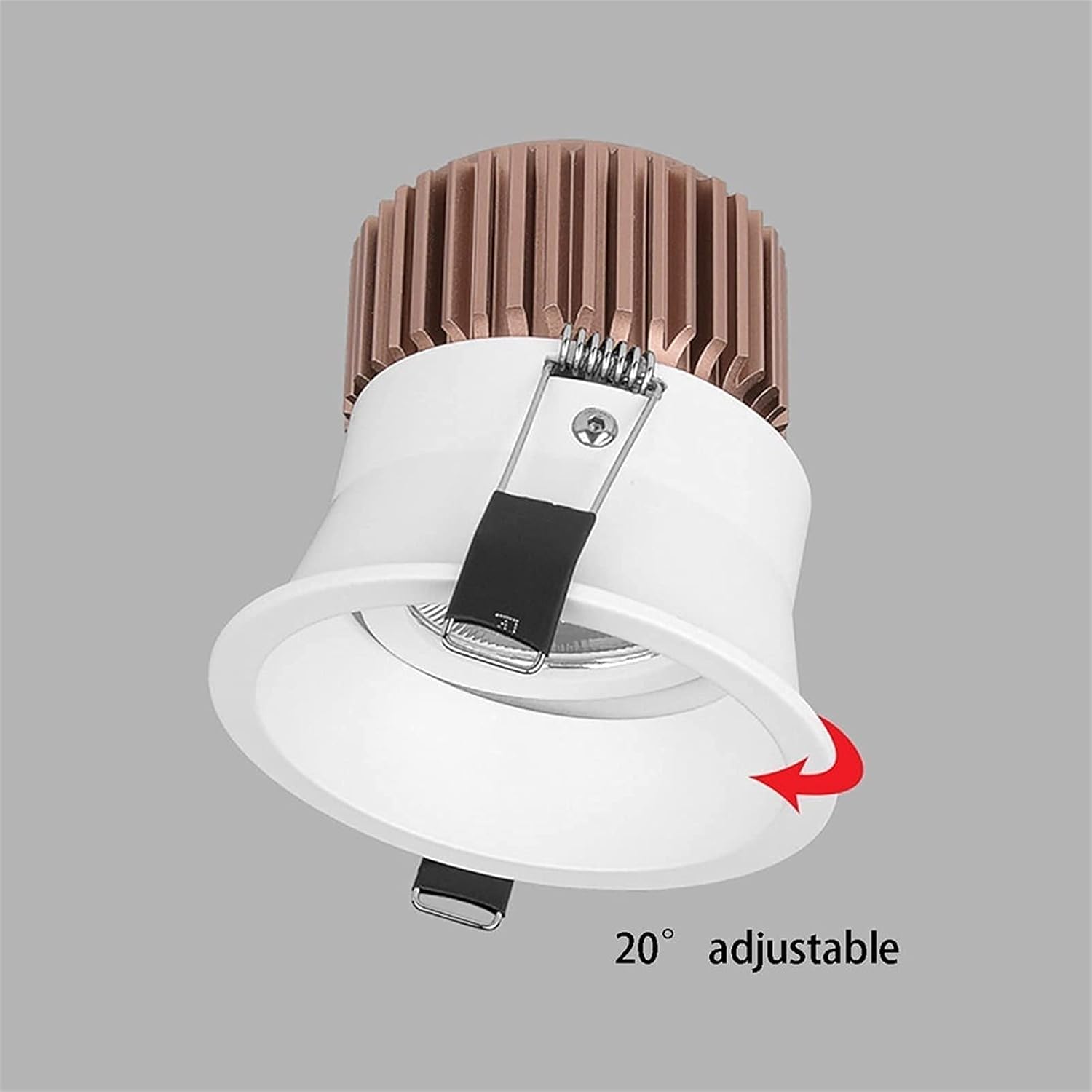 Spotlight Modern Flush Mount Ceiling Spotlight Indoor Adjustable Downlight, 12W Led Recessed Lighting Fixture, Directional Spotlights Aent Lamps for Corridor Kitchen Living Room/3500K