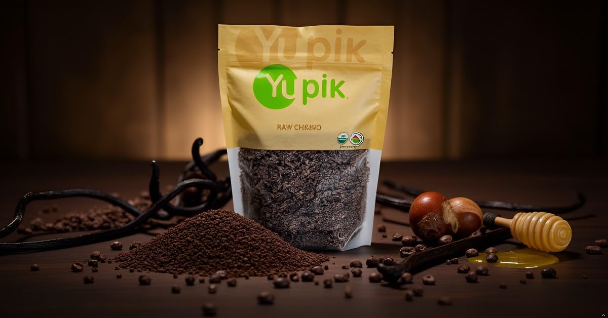 Yupik Organic Raw Cacao Nibs, 2.2 lb (35.2 oz), Pack of 6, Gluten-Free, Kosher, GMO-Free, Vegan, No Sugar Added, No Additives, Made from Raw Cacao, Healthy Snacks, Ideal for Baking & Topping