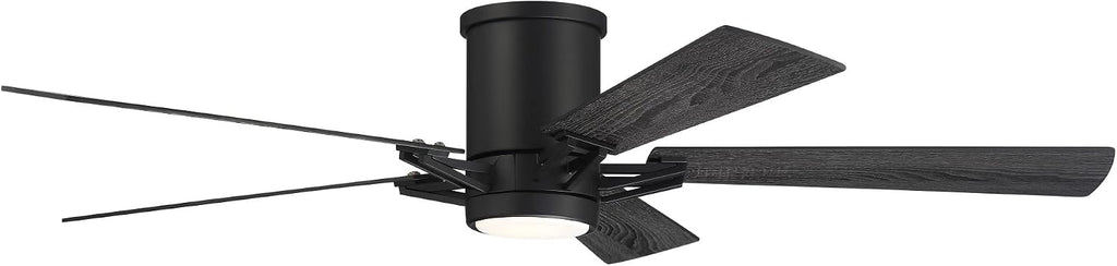 Craftmade 52' Wyatt Hugger Indoor/Outdoor Painted Nickel Finish Ceiling Fan, LED Light Kit (Optional), Remote Included, Smart WiFi Enabled with Voice Activation, works with Alexa & Smart Home Devices