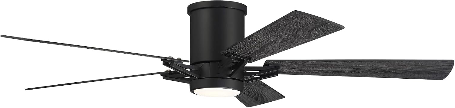 Craftmade 52' Wyatt Hugger Indoor/Outdoor Painted Nickel Finish Ceiling Fan, LED Light Kit (Optional), Remote Included, Smart WiFi Enabled with Voice Activation, works with Alexa & Smart Home Devices