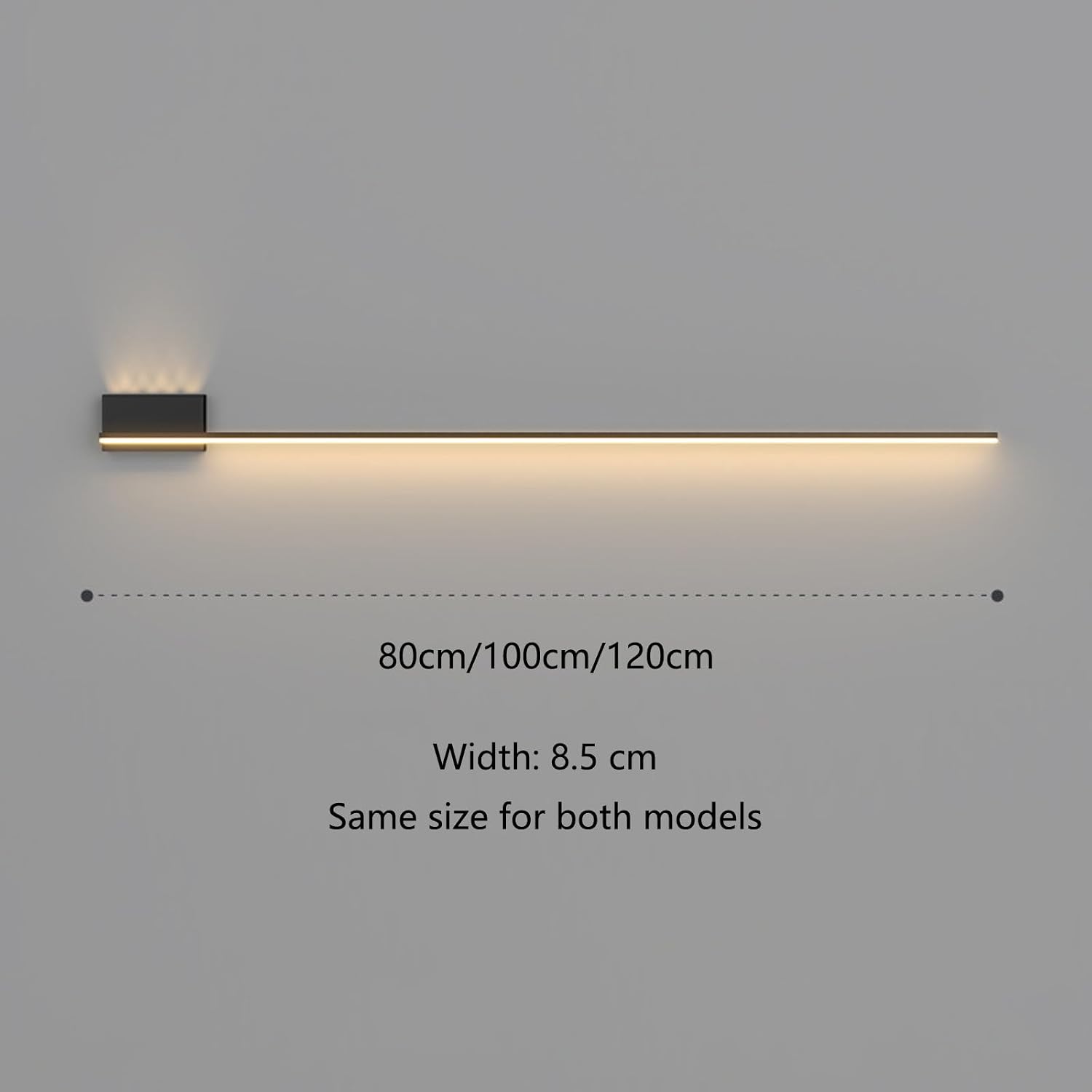 LED Wall Light Indoor with Remote Control Dimming 2700K-6500K Wall Sconce with Spotlight Wall Lighting Long Strip Aluminium for Bedroom Stairs Living Room